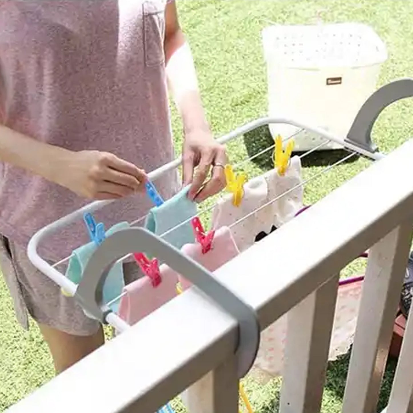 Metal Steel Folding Drying Rack For Clothes Outdoor, Indoor