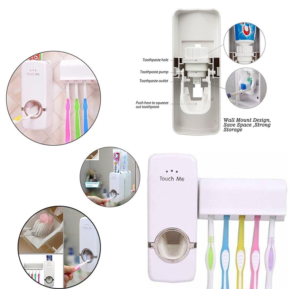 Toothpaste Dispenser, Tooth Brush Holder