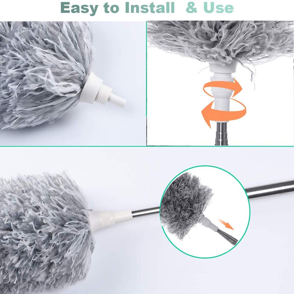 Microfiber Duster With 100 Inches Extendable Handle Pole