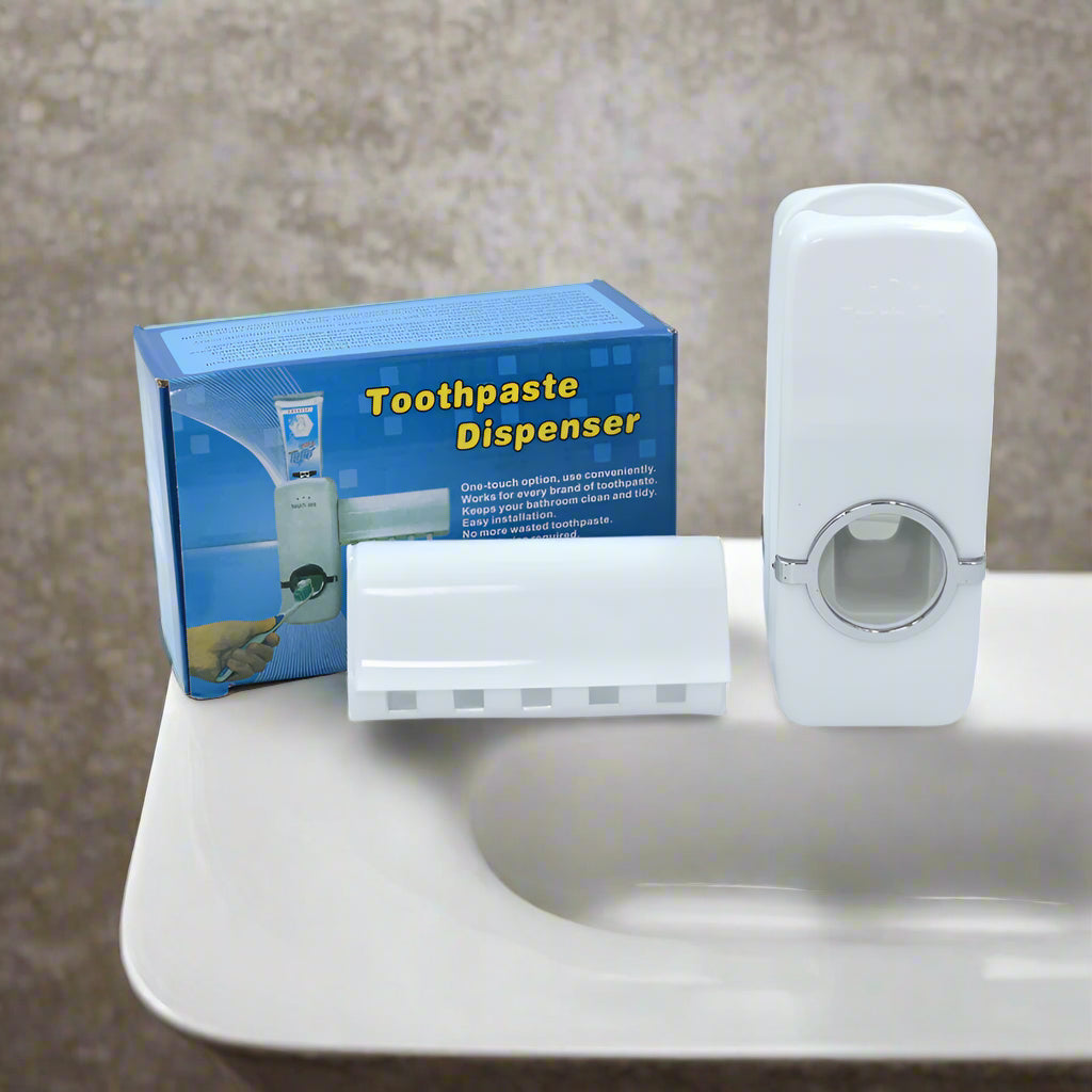Toothpaste Dispenser, Tooth Brush Holder