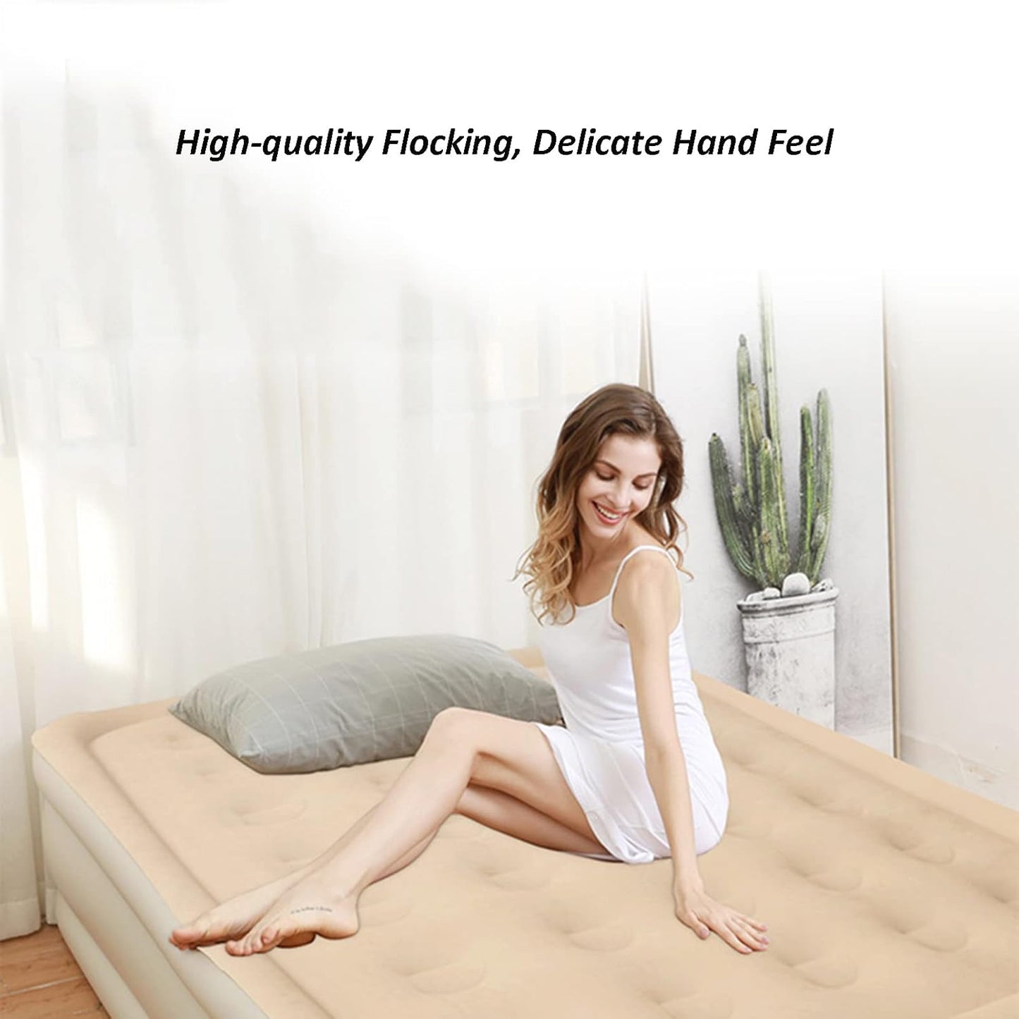 Portable Inflatable Folding Lazy Bed (190x100x40 Cm / 1 Pc)