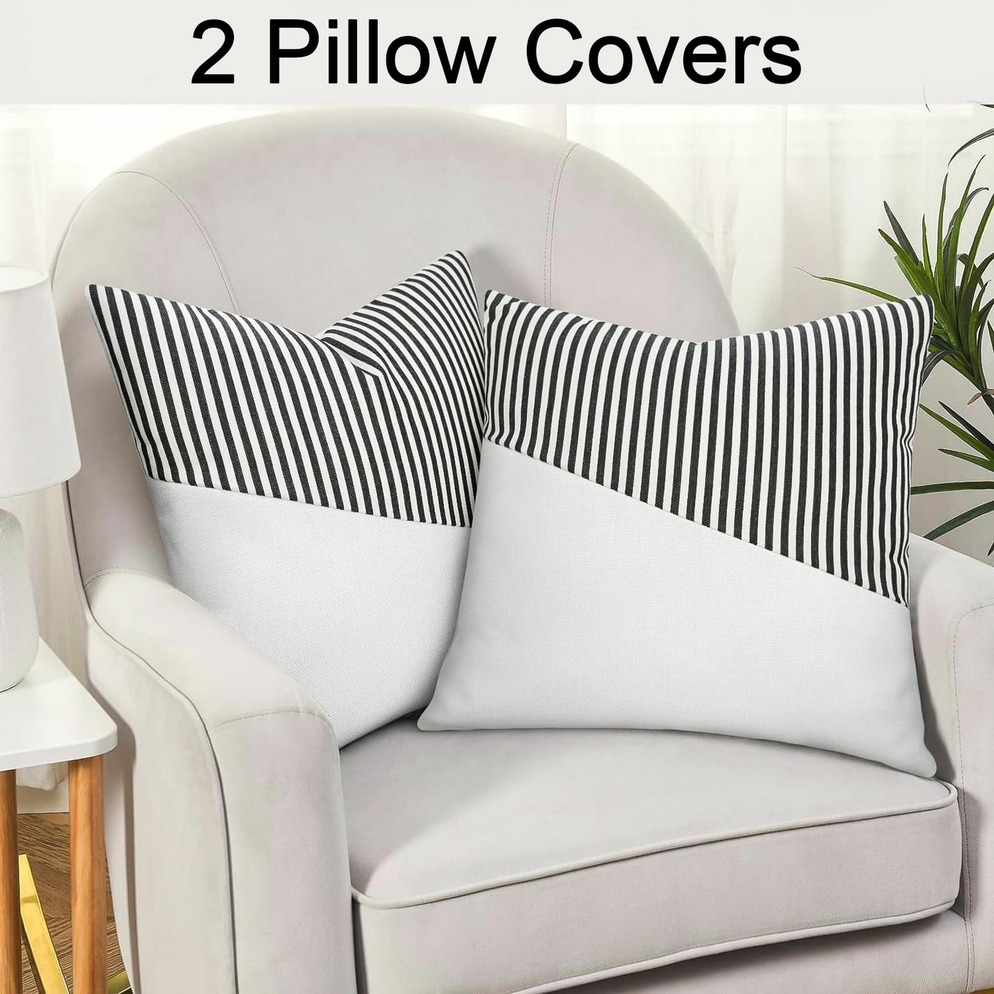 Decorative Pillow Covers, Soft Cotton (1 Pair)