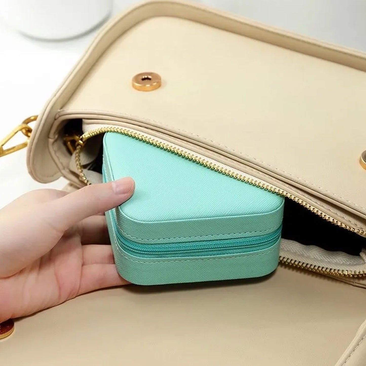 Mini Portable Leather Jewellery Box For Women