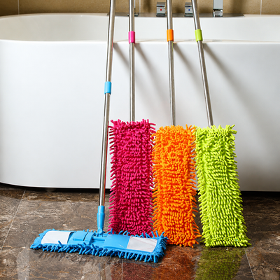Microfiber Flexible Mop Cleaning Brush Drywet Kitchen Extendable Handle
