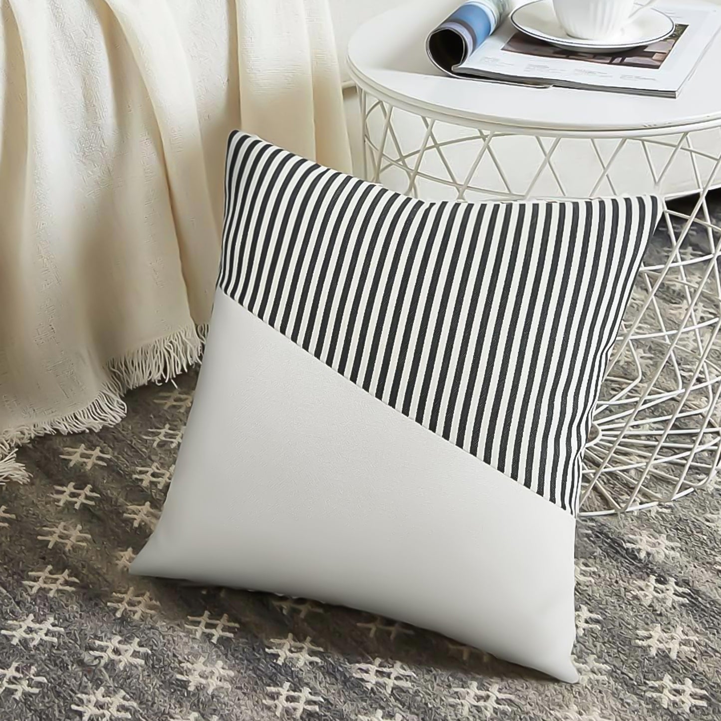 Decorative Pillow Covers, Soft Cotton (1 Pair)