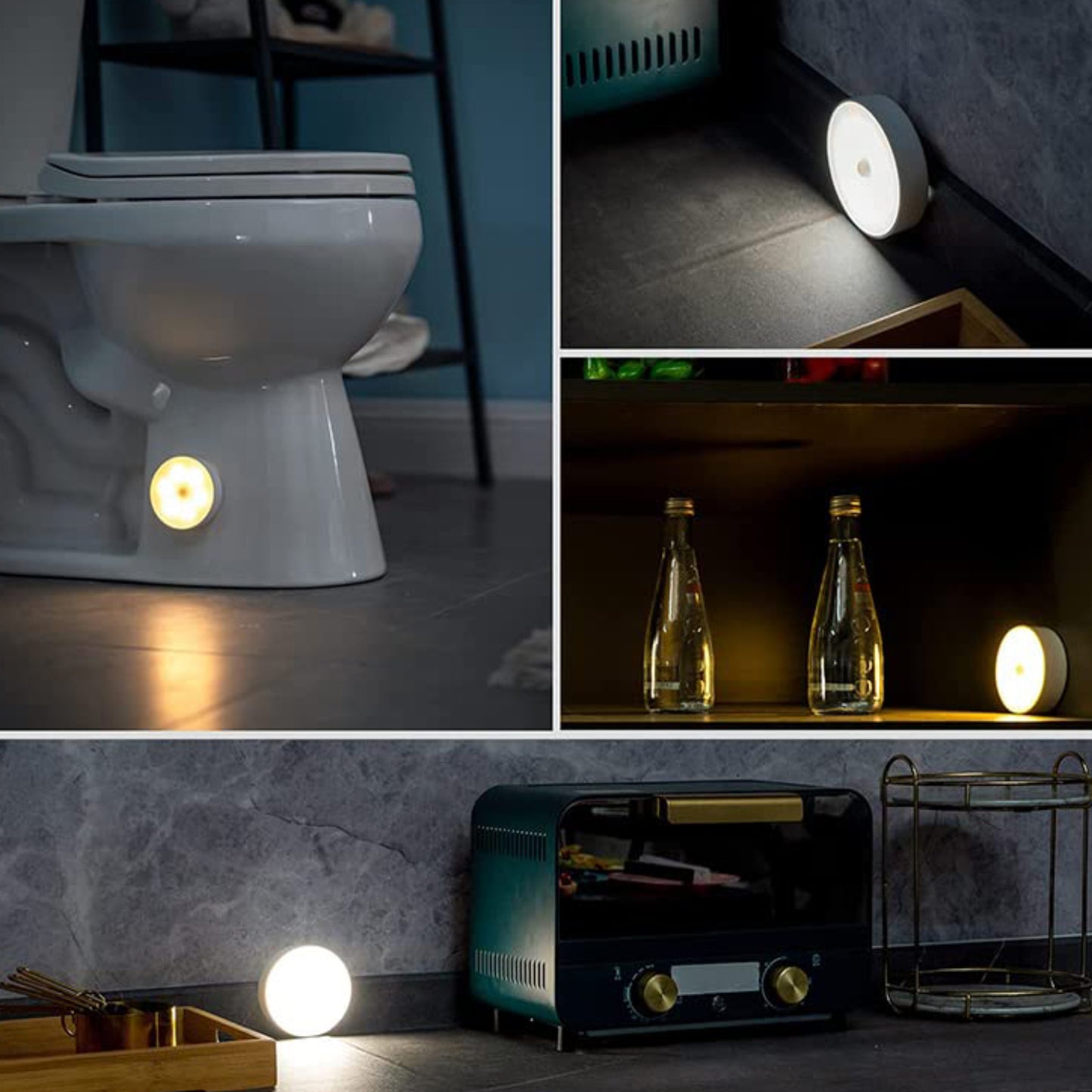 Round Shape 8 LED Motion Sensor Induction Light