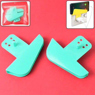 Plastic Secure Mobile Phone Charging Stand Holder (2 Pc Mix Color)