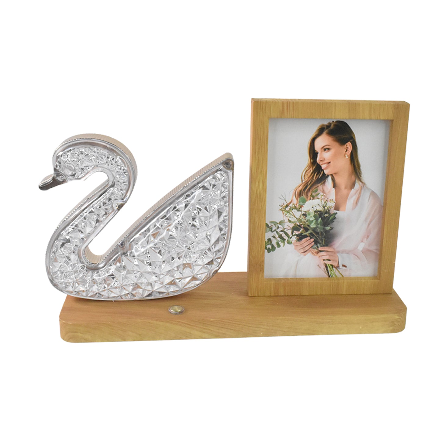Duck Shape Crystal LED Lamp & Photo Frame