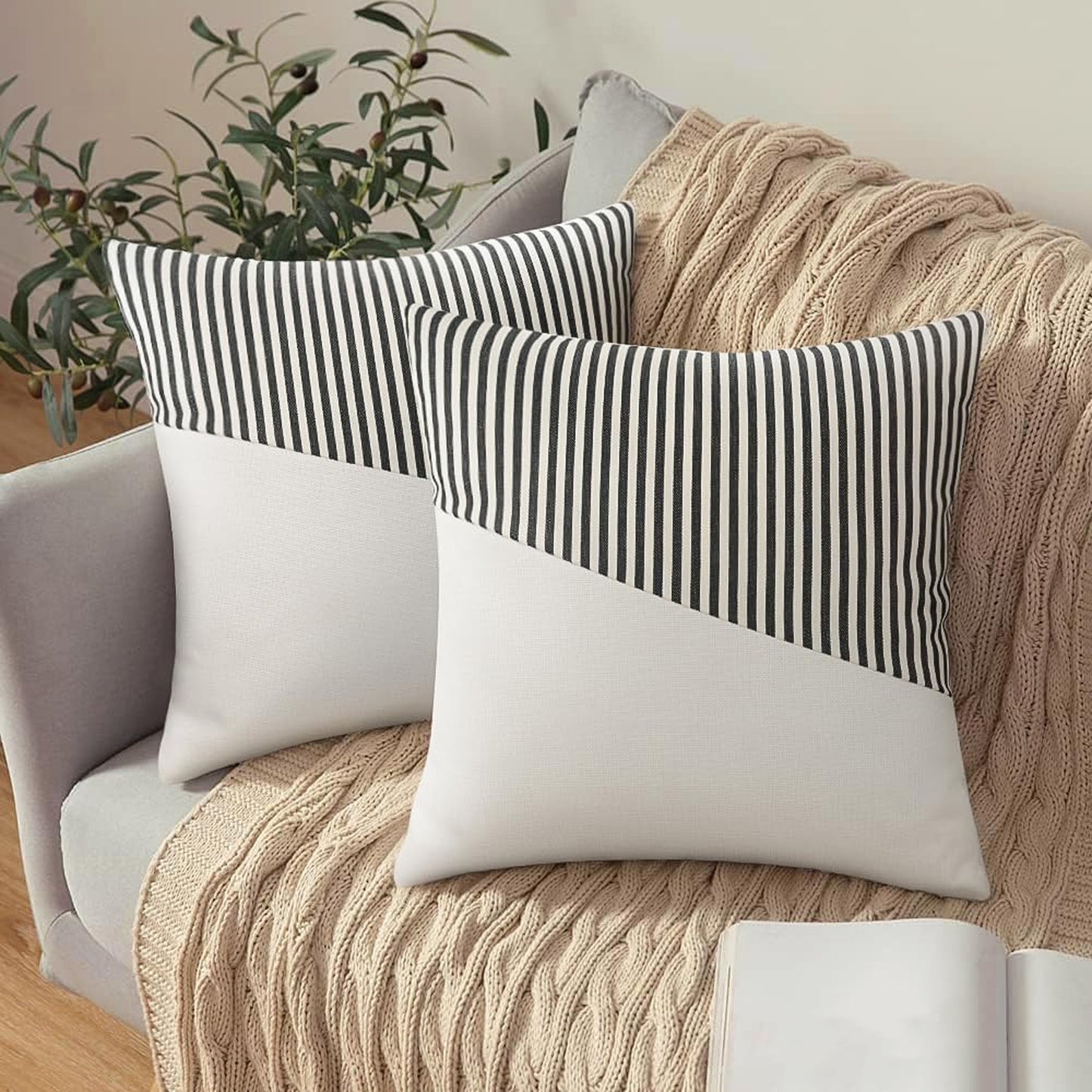 Decorative Pillow Covers, Soft Cotton (1 Pair)