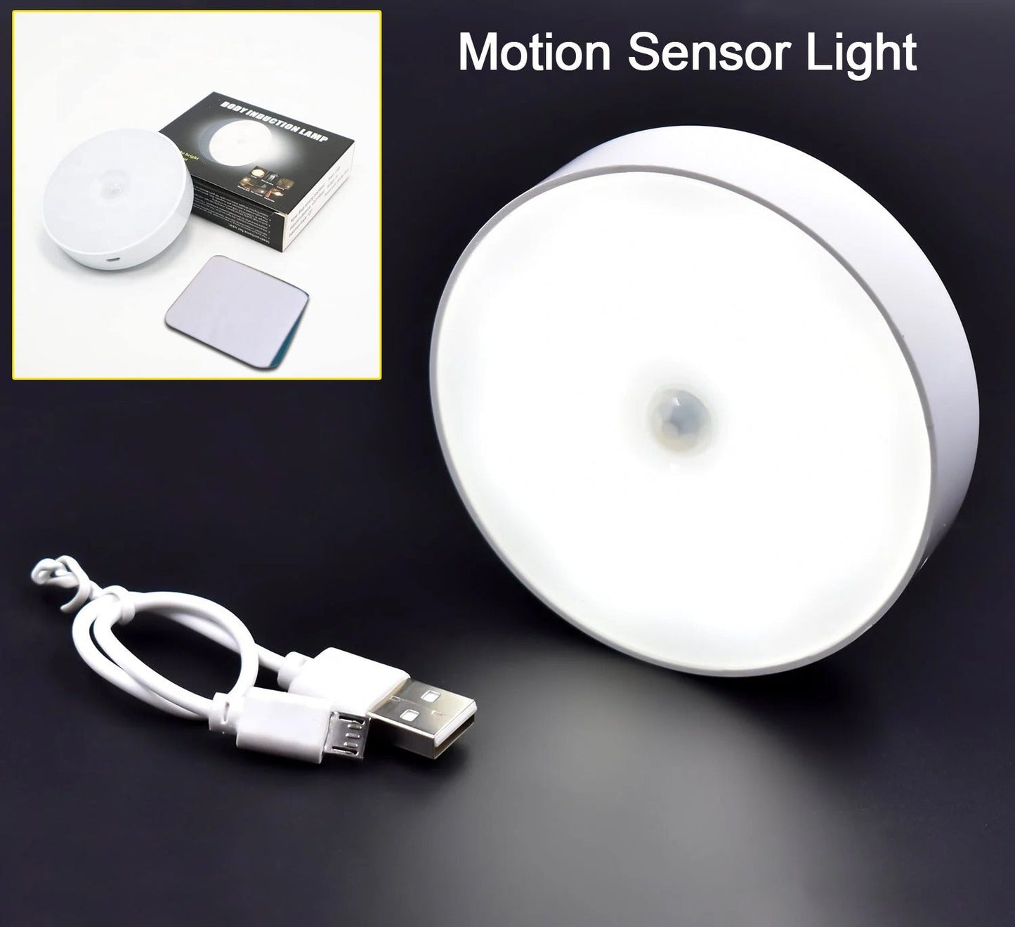 Round Shape 8 LED Motion Sensor Induction Light