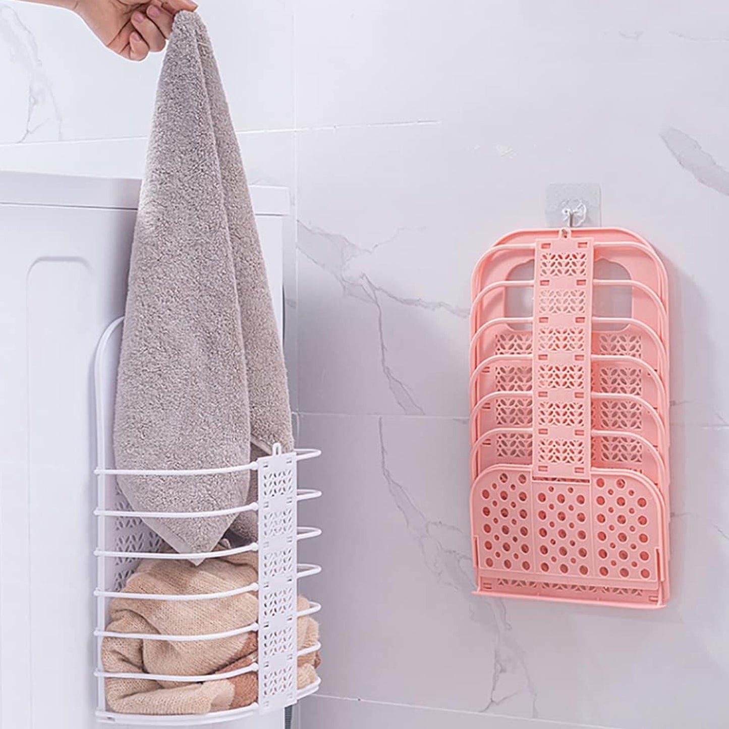 Wall Hanging Laundry Basket Clothes Hanger For Laundry Washing Machine (1 Pc)