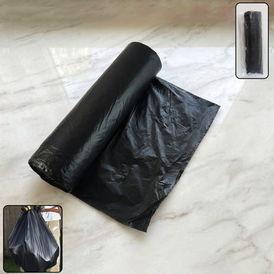 Heavy-duty Black Garbage Bag Roll For Home Commercial Waste Disposal (1 Roll)