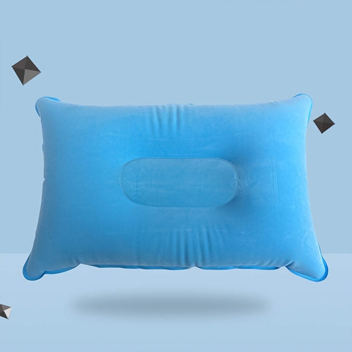 Comfortable Inflating Travel Pillow (34*21 Cm / 1 Pc / Mix Colour)