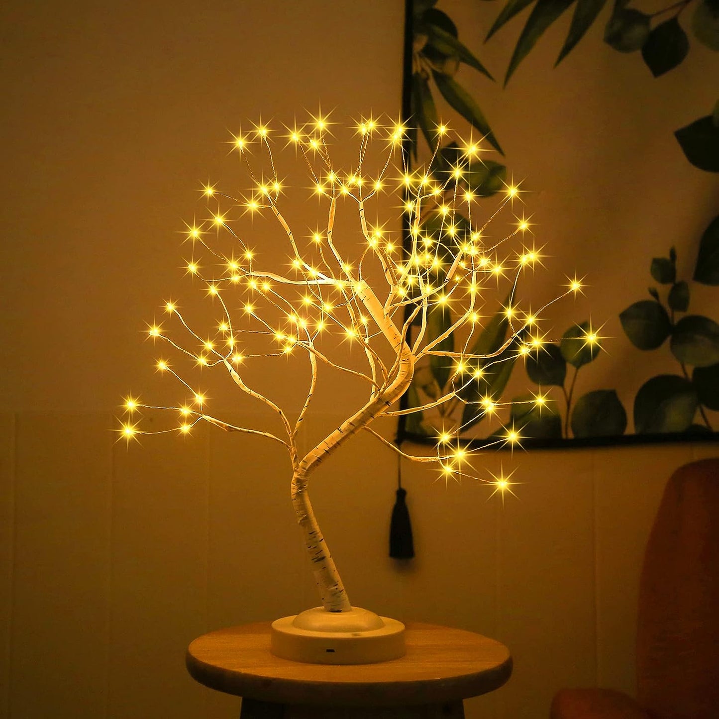 Artificial Tabletop Fairy Tree Lamp, 8 Modes, USB / Battery Operated