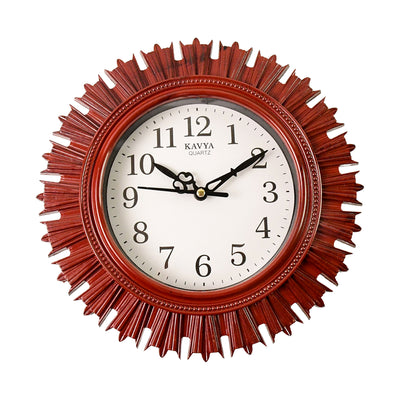 4918 Wooden Look Designer Wall Clock Plastic Decorative Latest Wall Clock Battery Operated Round Easy To Read For Roomhomekitchenbedroomofficeschool