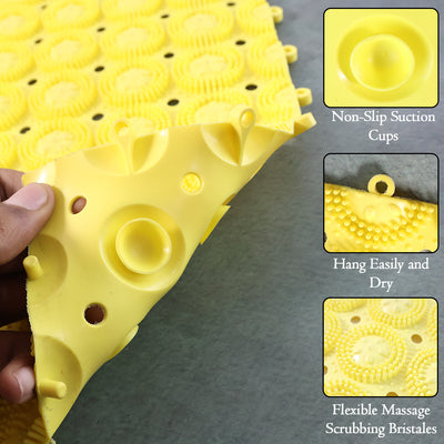 Multipurpose Anti-slip Bathroom Massage Mat With Suction Cups (33 21 Cm)