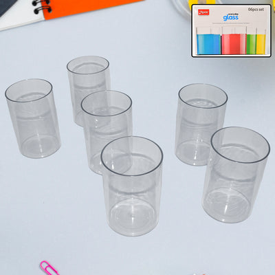 Apex Everyday Plastic Glass Set 6 Pieces Lightweight Unbreakable
