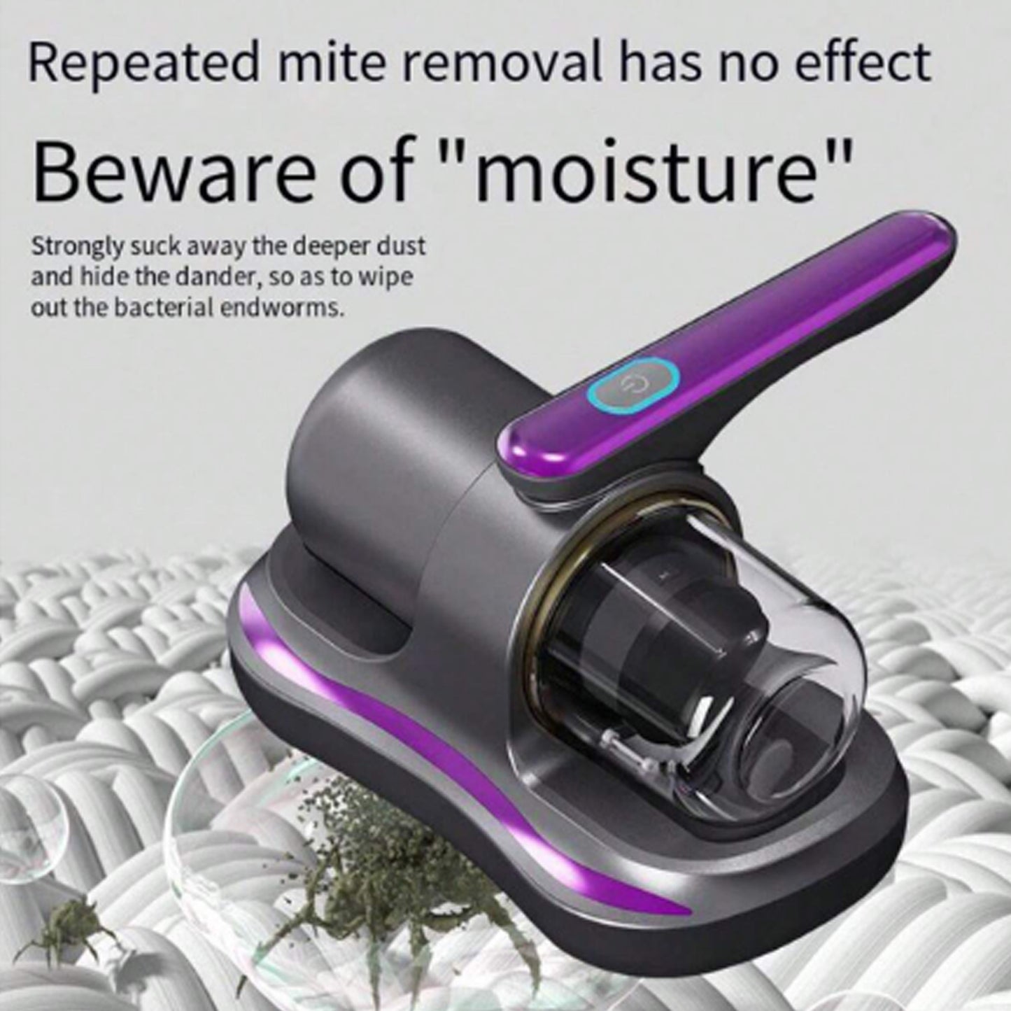 Portable Handheld Vacuum Cleaner For Bed, Car Seat, Pillows, Mattresses & Sofas
