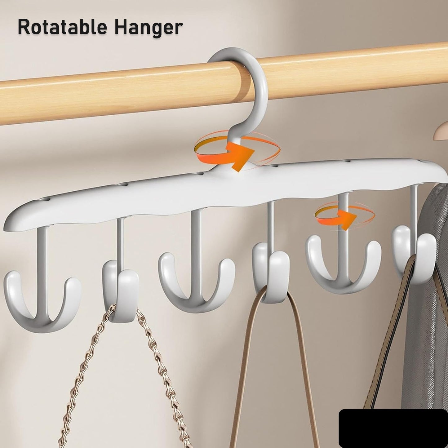 12-hook Rotatable Space Saving Hanger Closet Organizers And Storage For Tank Top