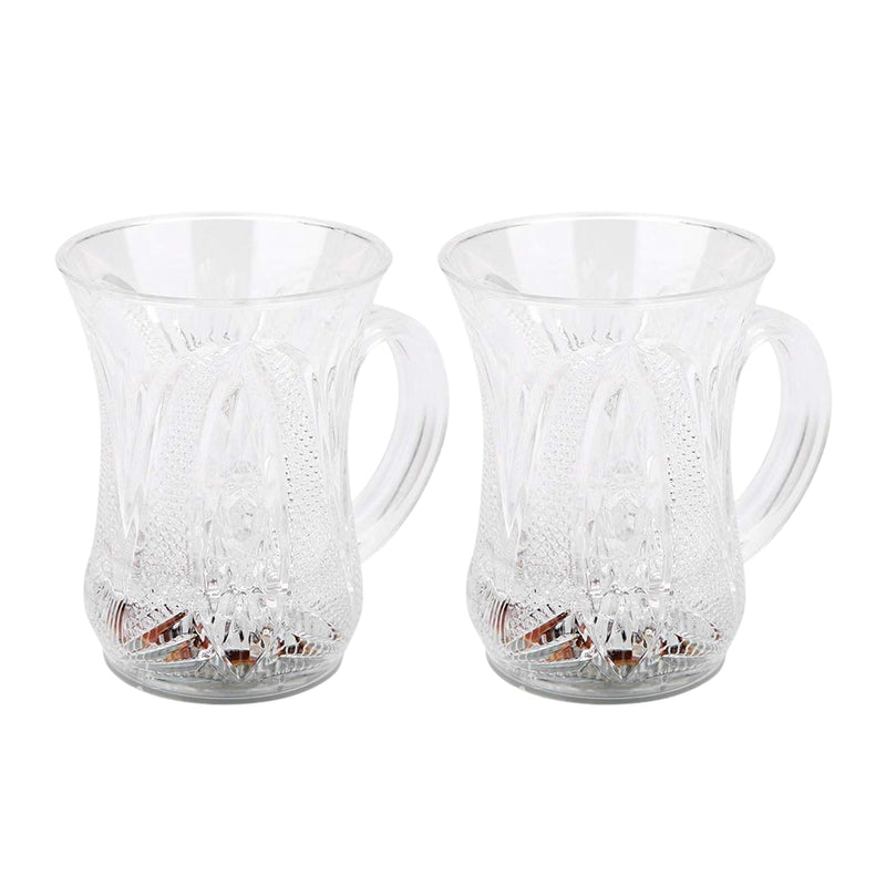 LED Light-Up Party Cups - Flashing Water-Activated Drinking Glasses Handle (2-Piece)