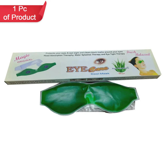 Cold Eye Mask With Stick-on Straps (Green)