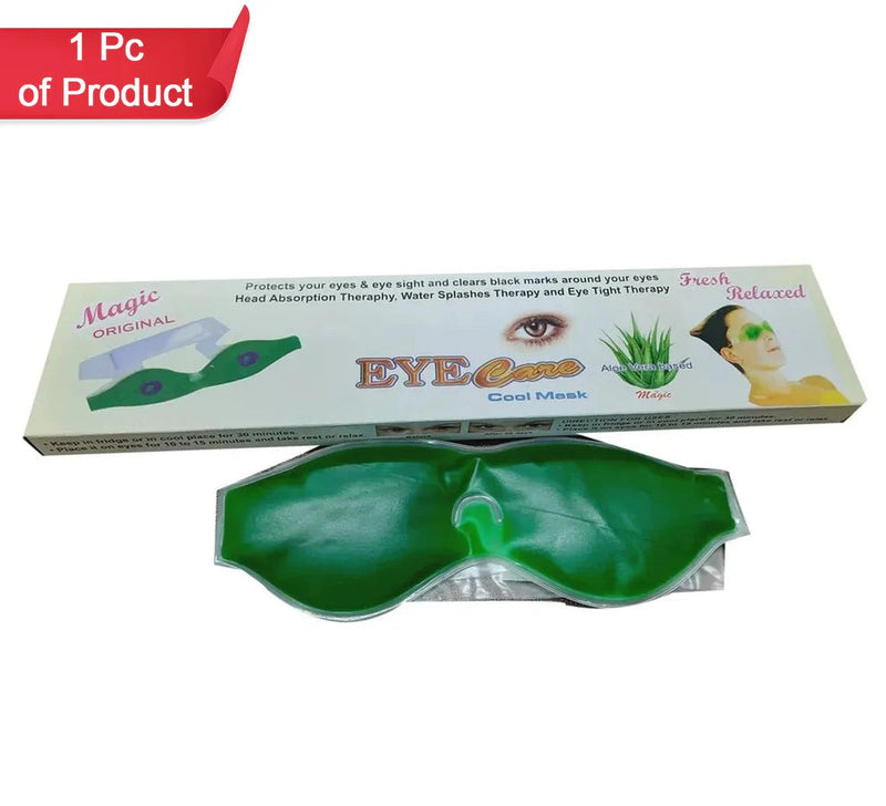 Cold Eye Mask With Stick-on Straps (Green)