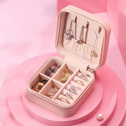 Mini Portable Leather Jewellery Box For Women