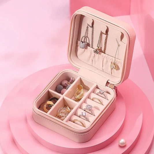 Mini Portable Leather Jewellery Box For Women