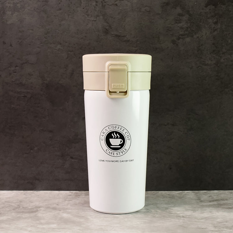 Stainless Steel Vacuum Insulated Coffee Flask with Flip Lock Lid (400ML / 1 Pc)