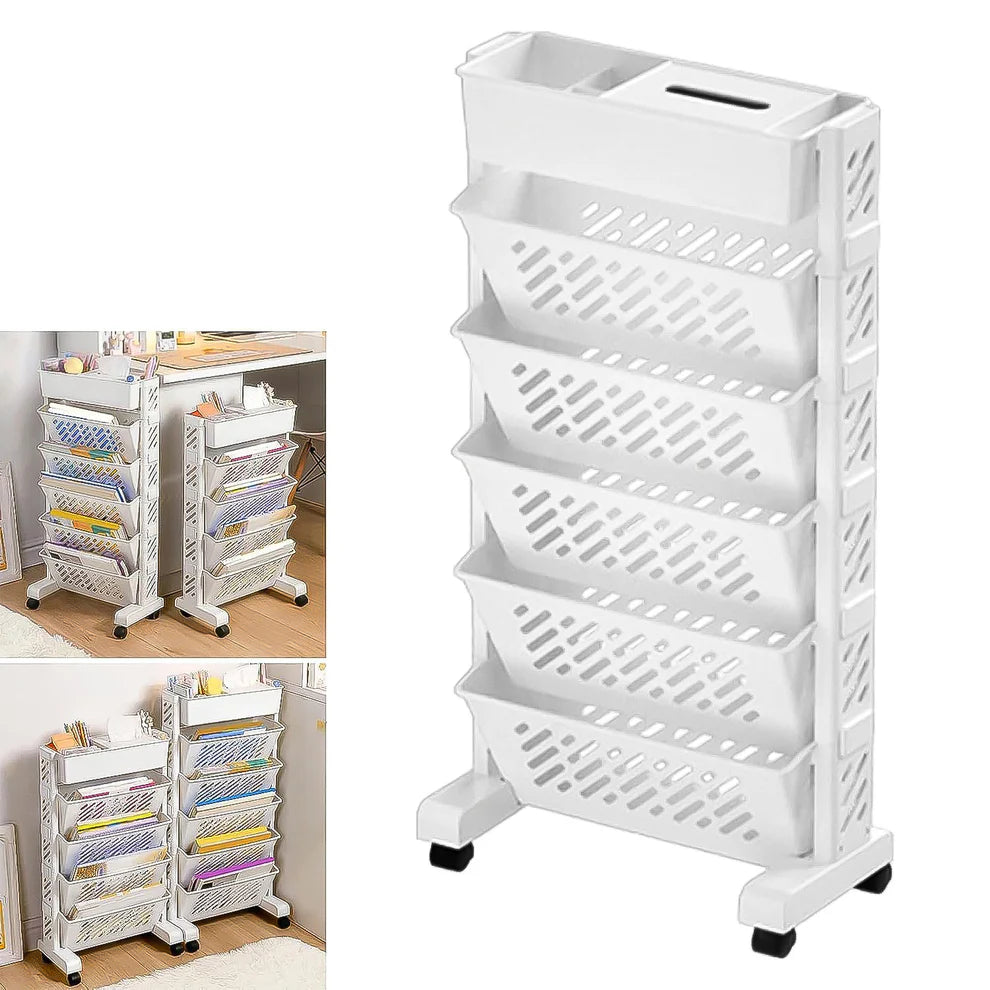 5-Tier organizer, Movable Plastic Shelf Rack