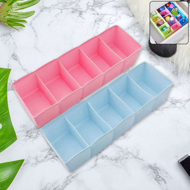5 Compartments Socks / Handkerchief / Underwear Storage Box (pack of 2)