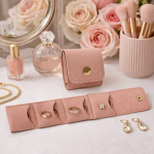 Compact Foldable Jewelry Storage Pouch / Wallet (1 Pc)