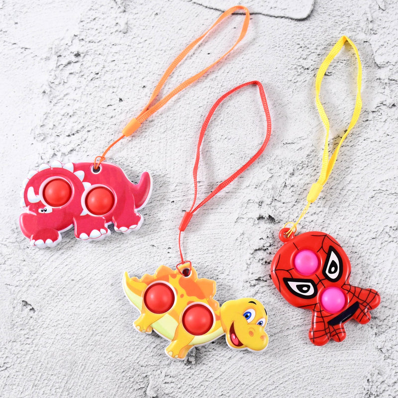 Silicone Push Pop Bubble Fidget Toy Keychain (1 Pc)