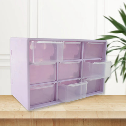 Plastic Compact Drawer Organizer For Jewellery (9 Compartment)