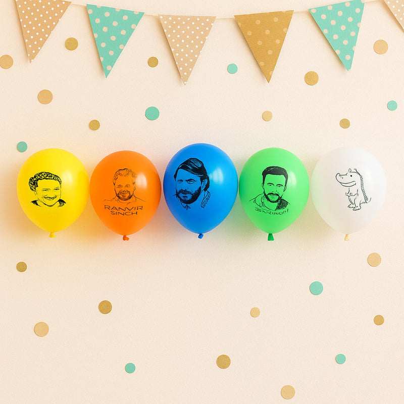 Fun Mix Design Printed Latex Balloons Pack