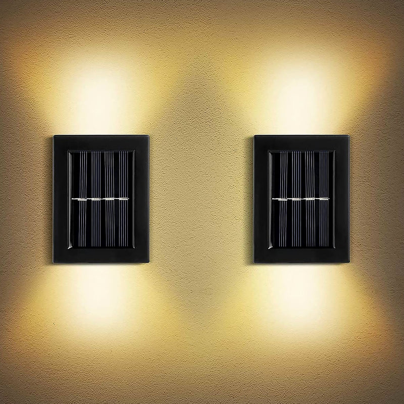 Solar Wall Lights Small Fence Lights Solar Powered Up Down LED Porch Light  (1 Pc)