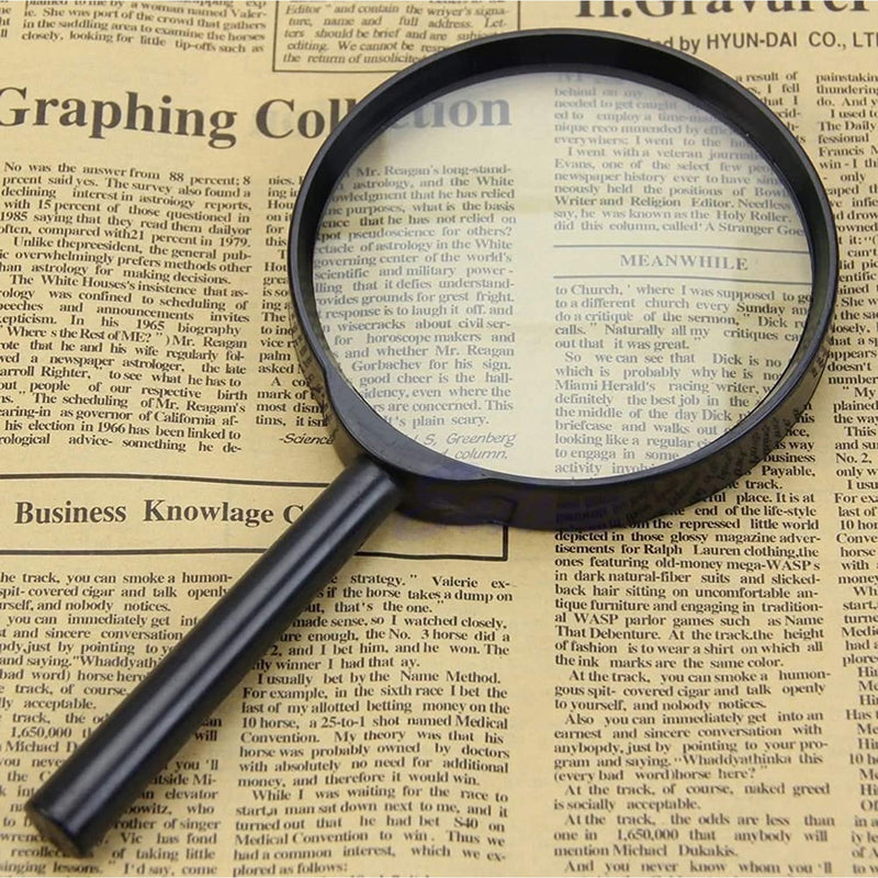 Real Glass Magnifying Lens for Reading, Breakage-Proof (50 mm)
