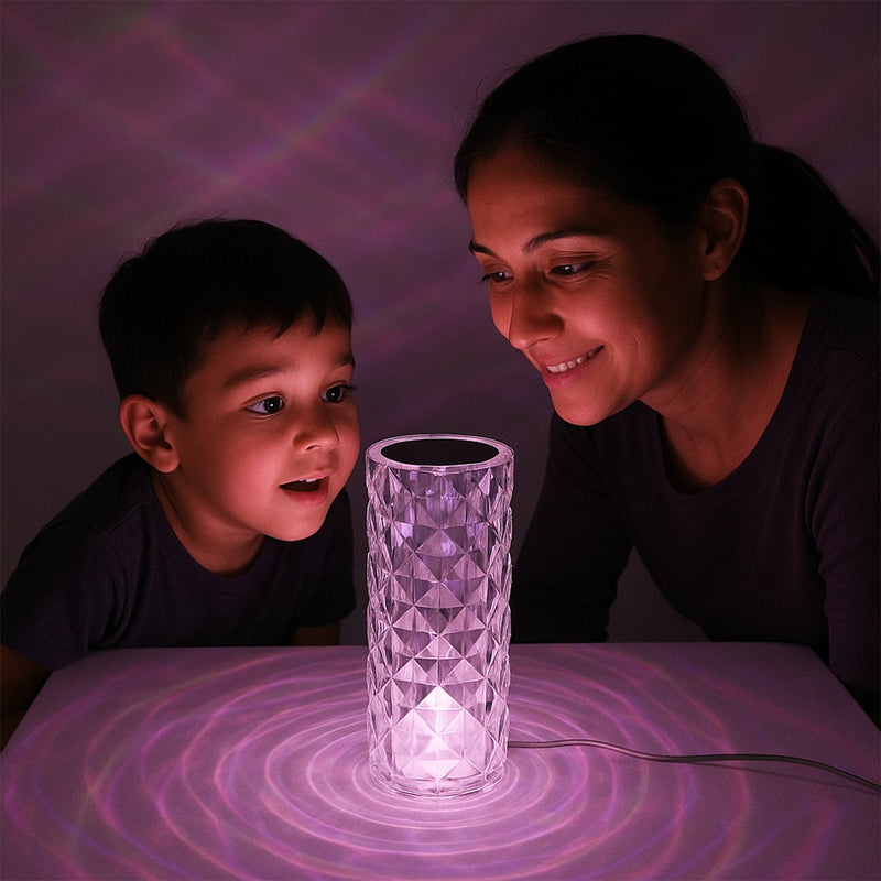 Crystal LED Bedside Table Lamp