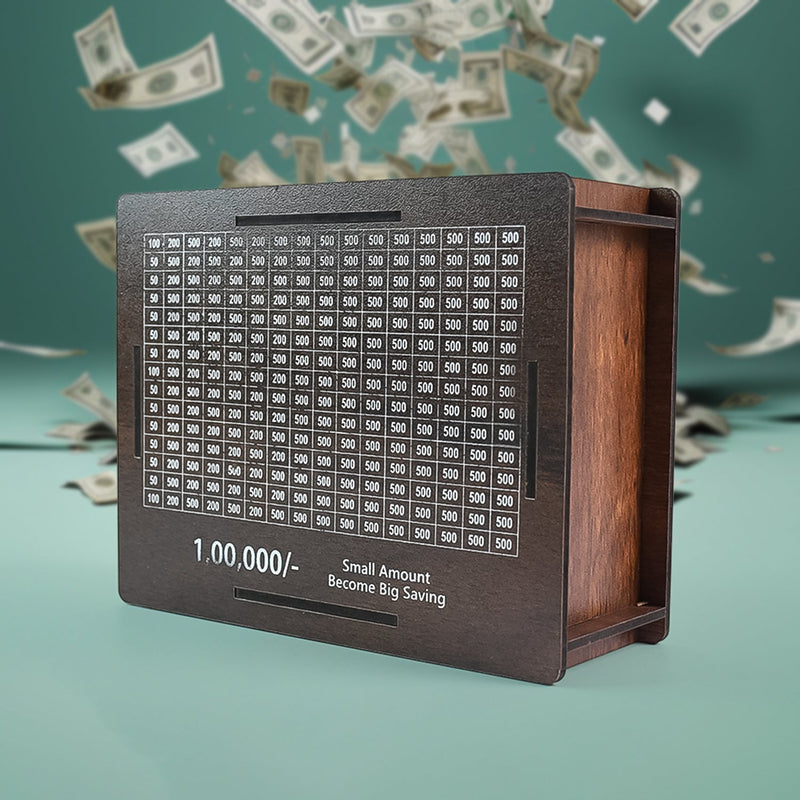 Wooden Money / Piggy Bank, Money Box (1 Pc / 1 Emoji Pan)