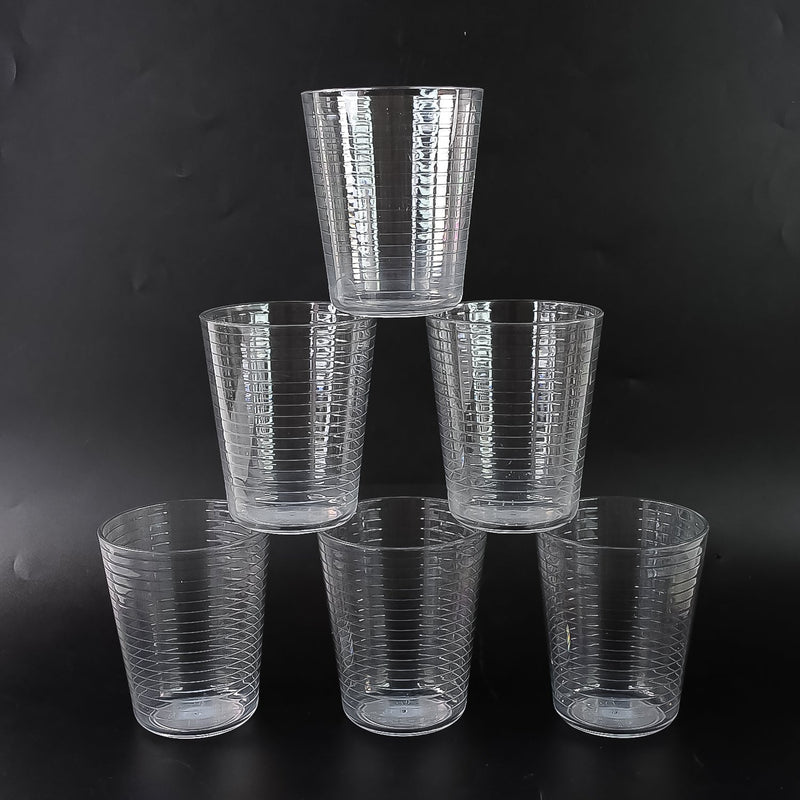 Apex Pyramid Ringo Plastic Glass – 300ml Approx | Durable, Crystal-Clear Tumbler