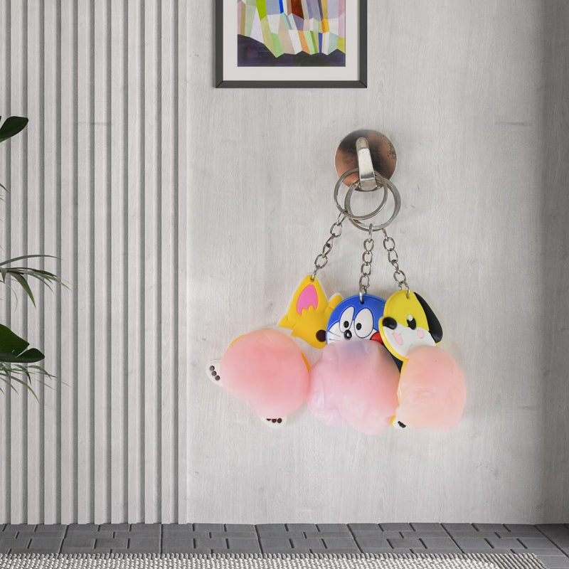 Puff Pals Animal Key Ring