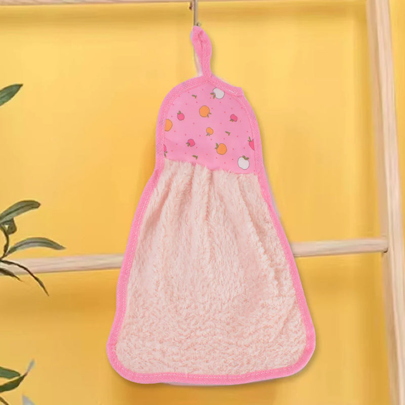 Microfiber Wash Basin Hanging Hand Kitchen Towel Napkin With Loop