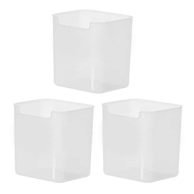3 Pcs Clear Plastic Organizer Versatile Drawer Tray for Desk Makeup Bathroom Kitchen