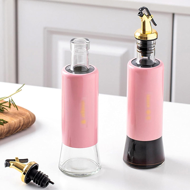 Olive Oil Dispenser – Leakproof Glass Bottle with Non-Drip Spout (300 ML)