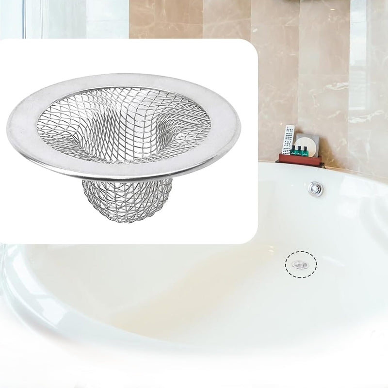 Stainless Steel Kitchen Sink Strainer (2 Pc Set)