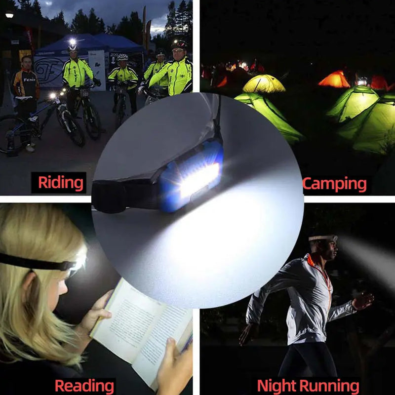 10W COB Waterproof Headlamp – Portable Lantern for Camping, Hiking (1 Pc)
