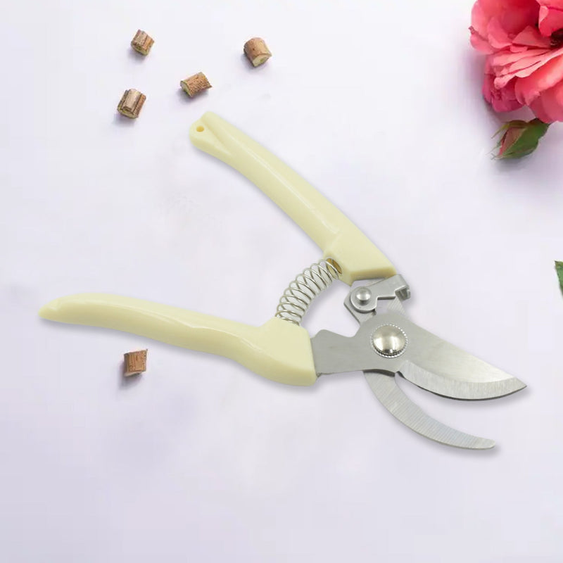 Stainless Steel Pruning Shears with Sharp Blades and Comfortable handle - Durable Hand Pruner for Comfortable and Easy Cutting, Heavy Duty Gardening Cutter Tool Plant Cutter for Home Garden | Wood Bran (1 Pc)