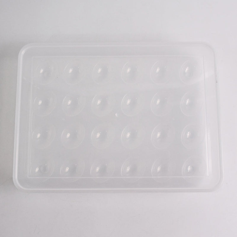 Plastic Egg 24 Grid Storage Container Holder Refrigerator Egg Tray Holds 24 (1 Pc)