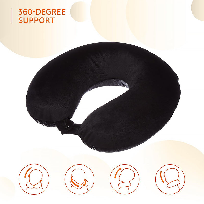 3-in-1 Travel Sleeping Kit with Neck Pillow, Eye Mask & Earplugs