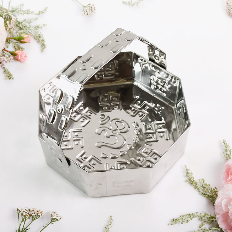 Tradi metal Pooja Basket 